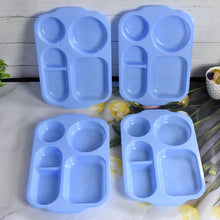 Unbreakable Plastic Food Plates / Biodegradable 5 Compartment Square Plate for Food the24kgal