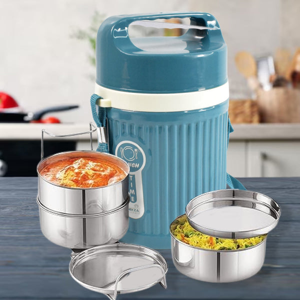 Stackable Insulated Tiffin with Handle (1 Pc): Leakproof, Hot Food Container the24kgal