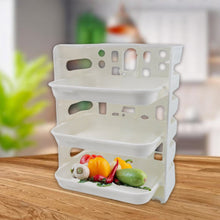 Plastic 3 Layer Wall-Mounted Food Organizer Rack (1 Set) the24kgal