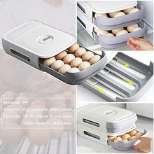 Egg Storage Box Plastic Egg Drawer Fridge Egg Organizer Egg Keeper Refrigerator Egg Drawer Plastic Egg Carton Covered Egg Holder Pantry Egg Bin Household Egg Tray (1 Pc) the24kgal