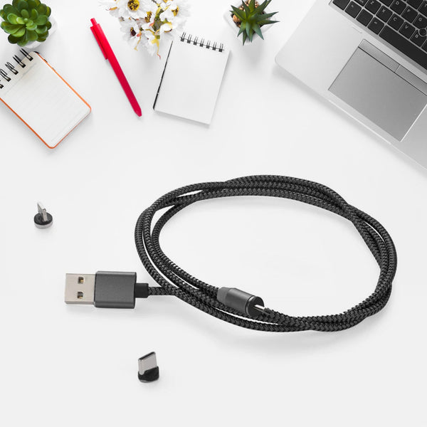 Magnetic Charging Cable 3 in 1 Metal Magnetic Micro USB Type C Lighting Cable with LED, Multiple Charging Adapters for All Android and all Smartphones  (Compatible with All Android and iPhone Smartphones, Tablet, PC, Mobile the24kgal