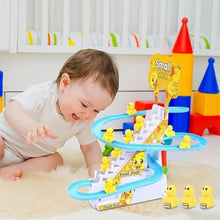 Duck Climb Stairs Toy Roller Coaster with Flashing Lights & Music (3 Ducks) the24kgal