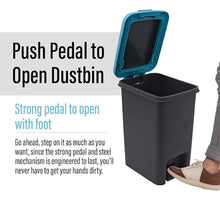 Apex Plastic Push N Pedal Dust Bin | Hands-Free Operation, Compact Design 6.5 Liters (1 Pc / Mix Color) the24kgal