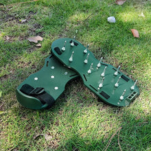 Lawn Aerator Sandals, Garden Grass Aerator Spiked Sandals Green Studded Shoes for Yard Patio Garden Excavation the24kgal