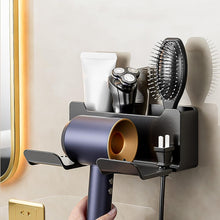 3 Compartment Wall Mount Hair Blower, Hair Dryers Holder (1 Pc) the24kgal