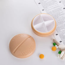 Portable Round Shape 4 Compartments Pill Box (1 Pc) the24kgal