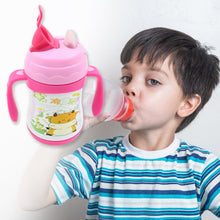 Vacuum Stainless Steel Water Bottle With Carry Handle & Straw Fridge Water Bottle Double Wall, Leak Proof, Rust Proof, Cold & Hot | Leak Proof | Office Bottle | Gym | Home | Kitchen | Hiking | Trekking | Travel Bottle (280 ML) the24kgal