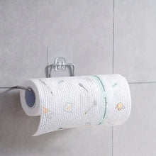 Stainless Steel Drill Free Self-Adhesive Paper Roll Holder Tissue Paper Stand Towel Bar Hanger Kitchen Towel Holder for Kitchen Bathroom Toilet (Pack of 1) the24kgal