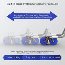 Abdominal Roller Wheel, Automatic Rebound Sponge Handle, Double Wheel Abdominal Roller, Non-Slip Timer Function with Elbow Support for Exercises for Body Fitness Strength Training Home Gym the24kgal