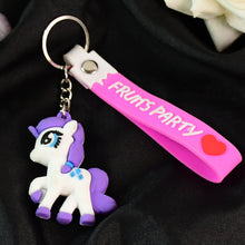Cute Cartoon Unicorn Keychain with Silicone Strap (1 Pc / Mix design) the24kgal