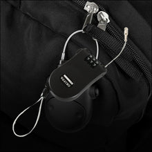 Multifunctional cable lock with number code for travel, sports Etc. Retractable Wire Lock,Wire Black Shell Combination Password. the24kgal