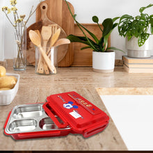 Cartoon Printed 4 Compartment Insulated Lunch Box Stainless Steel |Tiffin Box for Boys, Girls, School & Office Men for Microwave  Freezer Safe Adult Children Food Container (1 Pc) the24kgal