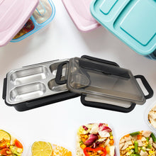 4 Compartment Insulated Lunch Box Stainless Steel |Tiffin Box for Boys, Girls, School & Office Men for Microwave & Dishwasher & Freezer Safe Adult Children Food Container (1 Pc) the24kgal