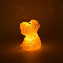 Dog Shape Crystal LED Night Light Lamp – Cute Glowing Animal Decorative Light (1 Pc) the24kgal
