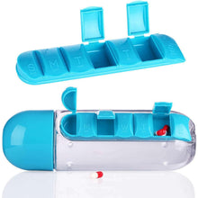 Multi-Use Pill & Water Bottle for Travel (600 Ml, Mix Color) the24kgal