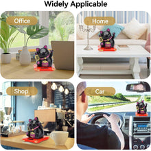 Solar Powered Happy Cat Beautiful with Arm Waves Wealth Cat (1 Pc / Mix Color) the24kgal