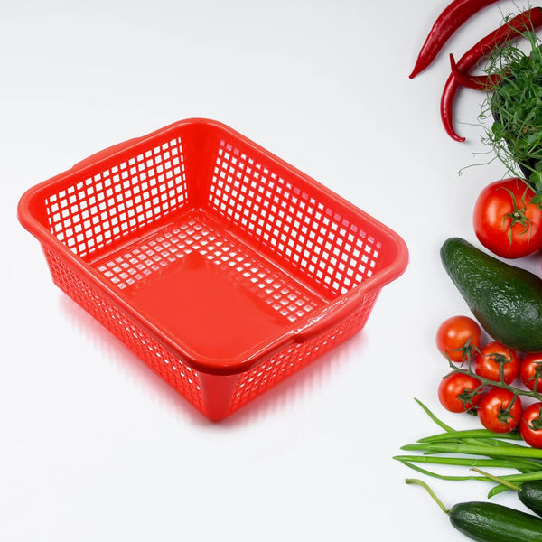 Plastic 1 Pc Kitchen Small Size Dish Rack Drainer Vegetables and Fruits Washing Basket Dish Rack Multipurpose Organizers (29x22CM Mix Color) the24kgal