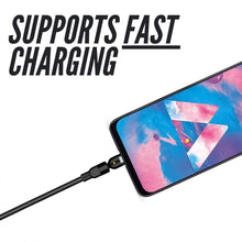 3 in 1 Magnetic USB Charging Cable | USB-c Android and Lightning with Extra Protecting Nylon| Strong Magnetic Cable with Full Rotation Support Fast Charging the24kgal