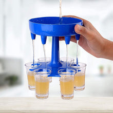 6-Way Plastic Shot Glass Dispenser with Holder Stand (1 Pc) the24kgal