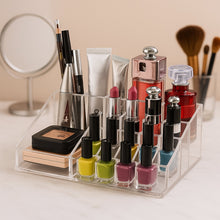 16 Compartment Cosmetic Makeup Jewellery Lipstick Storage Organiser Box, Cosmetic Storage Box Make-up Lipstick Organizer / Lipstick Holder Case  Transparent the24kgal