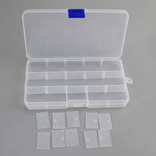 15-Grid Clear Plastic Jewelry Organizer Box with Dividers (1 Pc) the24kgal