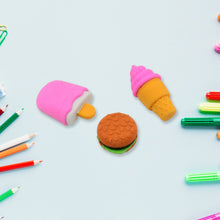 Mix Design Fancy & Stylish Colorful Erasers (1 Set / 3 Pc Set) the24kgal