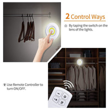 LED Light Under Closet Battery Powered Closet Wall Lamp with Remote Control Bedroom Kitchen Set of 3 LED Lights And 1 Remote Control (Battery Not Included) the24kgal