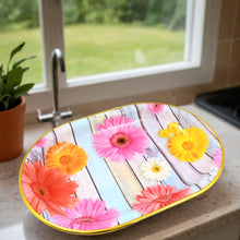 Plastic Flower Printed Design Serving Tray (3 Pcs Set / Mix Color) the24kgal