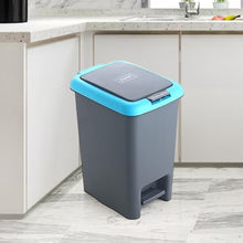 Apex Plastic Push N Pedal Dust Bin | Hands-Free Operation, Compact Design 6.5 Liters (1 Pc / Mix Color) the24kgal