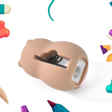 Cartoon Shape Pencil Sharpener with Built-In Eraser (1 Pc) the24kgal