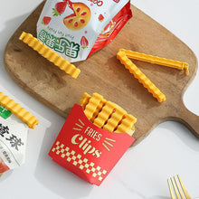 Cute French-Fries-Shaped Bag Clips With in a Magnetic Box (12 Pcs Set) the24kgal