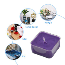 Smokeless Scented Acrylic Lavender Tealight Candles | Scented Acrylic Tealight Candle Set of 1 for Home Decoration and Celebrations | Long Burning Time Candle (1 Pc / Mix Color) the24kgal