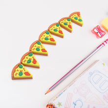 3D Pizza Slices Eraser Set – Fancy & Colorful Stationery for Kids & Gifts (7 slice) the24kgal