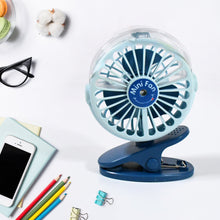 Portable Clip-on Fan, Battery Operated, With Light & Spray, Small Yet Powerful USB Table Fan, 3-Speed Quiet Rechargeable Mini Desk Fan, 360° Rotation, Personal Cooling Fan for Home, Office, Camping the24kgal