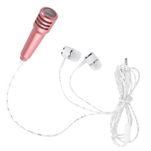Mini Microphone Mic with Earphone for Voice Recording, Mike Mic Microphone with Handsfree for Mobile Computer, Headphone Handfree Earphone Usb Microphone Vocal Gift Miniature Children (1 Pc) the24kgal