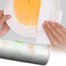 Non Woven Reusable and Washable Kitchen Printed Tissue Roll Non-stick Oil Absorbing Paper Roll Kitchen Special Paper Towel Wipe Paper Dish Cloth Cleaning Cloth 40 sheets / Pulls the24kgal