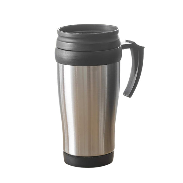 Stainless Steel Vacuum Glass Insulated Glass Coffee Cups (With Lid & Handle / 1 pc) the24kgal