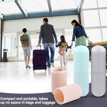 Capsule Shape Travel Toothbrush Toothpaste Case Holder (Multicolor / 3 Pcs Set) the24kgal