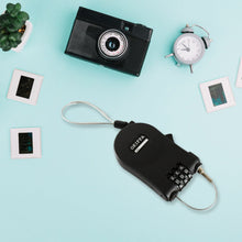 Multifunctional cable lock with number code for travel, sports Etc. Retractable Wire Lock,Wire Black Shell Combination Password. the24kgal