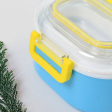 Durable Plastic Lunch box for Kids With 2 in 1 Spoon, Fork (1 Pc) the24kgal