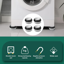 Anti Vibration Pads for Washing Machine, Washing Machine Base Foot Pads Non Slip Heighten Shock and Noise Cancelling Base Pads (4 pcs Set) the24kgal
