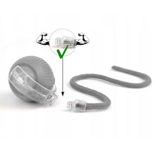 Rechargeable Interactive Cat Toy Ball with Detachable Braided Tail and LED Light (1 Pc) the24kgal