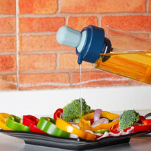 2 in 1 Transparent oilar dispenser with Silicone Oil Dropper Nozzle (1 Pc / With Brush / 1 Ltr.) the24kgal