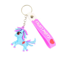 Cute Cartoon Unicorn Keychain with Silicone Strap (1 Pc / Mix design) the24kgal