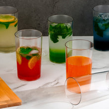 Round Clear Plastic Water Glass Juice Beer Wine Plastic Unbreakable Transparent Glass Set ( 300ml 6pc ) the24kgal