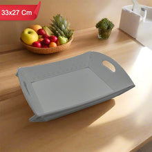 Foldable Plastic Serving Tray - Portable with Handle for Kitchen & Dining (1pc) the24kgal