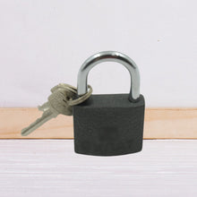 Iron lock, Brass Core and Thickened Black Iron Door Lock With 3 pc Keys for Home Dormitory, Waterproof Antirust Anti-theft locks Outdoor Gate Shed Locks Warehouse Small Iron Door Drawer Lock ( 37 mm ) the24kgal