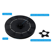 Fast Fountain by Pocket Hose - Solar-Powered - Instantly Adds a Water Feature Virtually Anywhere - 5 Spray Modes - No Installation or Batteries Required - Great for Bird Baths, Pools, Pond & More (1 Pc) the24kgal