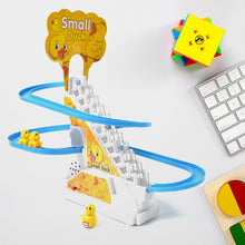 Duck Climb Stairs Toy Roller Coaster with Flashing Lights & Music (3 Ducks) the24kgal