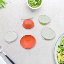 Multipurpose Small Round Plastic Bowl / Katori With Lid, Microwave Safe Reusable Lightweight Bowl, Dishwasher Safe Chutney Bowl (4 Pcs Set) the24kgal